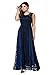 Esprlia Women's Plus Size Lace Sleeveless Evening Party Formal Maxi Dress - 2X Plus - Blue