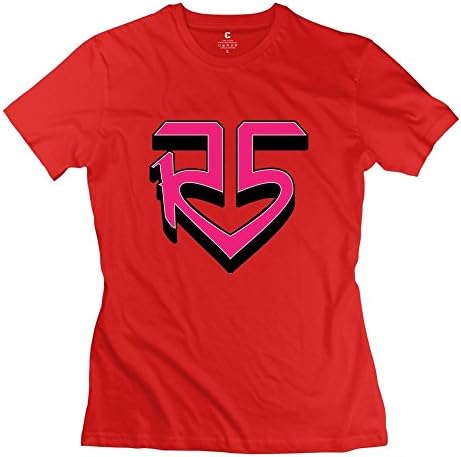 Yisw Women R5 Band T-Shirt XXL Red Unique Retro Clothing