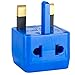 USA to UK Plug Adapter by Yubi Power 2 in 1 Universal Travel Adapter with 2 Universal Outlets - Blue 2 Pack - Type G for United Kingdom, England, Hong Kong, Ireland, Scotland, and More