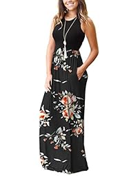 Vestido sin mangas para dama, diseño floral