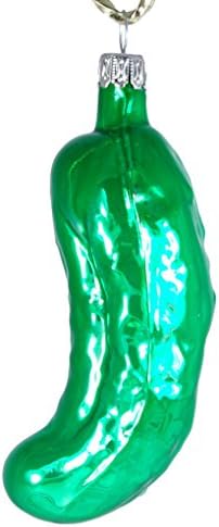 Glass German Pickle (green, opal)