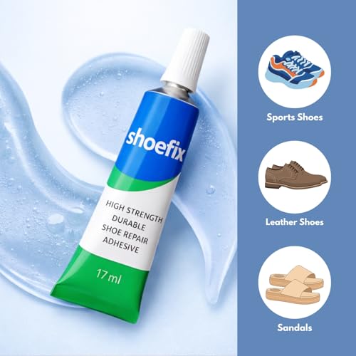 Primebly Instant Shoe Glue 17ml – Super Strong Flexible Shoe Repair Adhesive for Soles, Leather & Rubber | Shoes Sole Repair Glue, Waterproof & Quick Dry | لاصق أحذية قوي جداً مرن لإصلاح النعل والجلد
