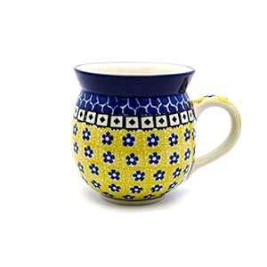 Polish Pottery Mug – 12 Oz. Bubble – Sunburst
