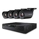 Amcrest UltraHD 4MP 4CH Home Security Camera System with 4 x 4-Megapixel Weatherproof Outdoor Security Cameras, 4MP DVR w/ Pre-Installed 1TB Hard Drive, Night Vision, BNC Cables (AMDV40M4-4B-B)