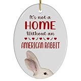 White American Rabbit Christmas Ornament 2024 - Its