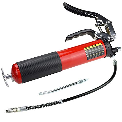 AcPulse 6000 PSI Heavy Duty Professional Quality Pistol Grip Style Grease Gun with 18" Flex Hose - Thumbnail 3