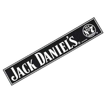 NJ India Jack Daniel's Whiskey Non-Slip Drink Cocktail Mixing Service PVC Rubber Drip Spill Mat, Bar Runners, Professional Bartender's Essential for Industrial and Home Kitchen Counters