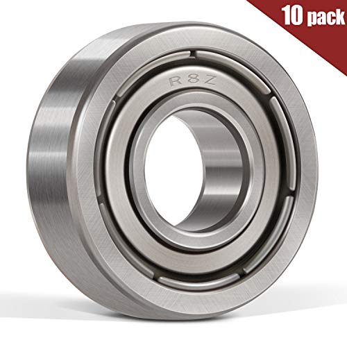 image for Camoo 10 Pcs R8ZZ Shielded Bearings (1/2 x 1-1/8 x 5/16 Inch) Double R