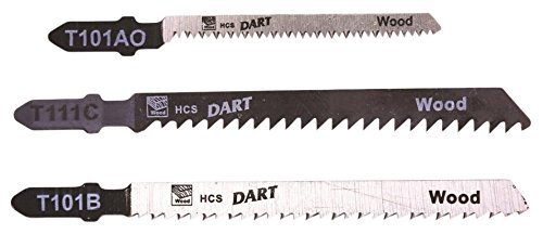DART DJB22 T301DL Wood Cutting Jigsaw Blade, Silver, Set of 5 Piece