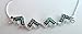 Jerusalem Cross Open Pendant Necklace Silver Plated Opal