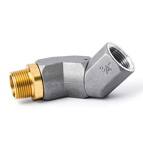 Autone Car Oil Pipe Connector,3/4" 360 Degree Universal Rotary Oil Pipe Connector Fuel Transfer Hose Joint
