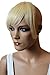 CAISHA 100% HUMAN HAIR Clip in Bangs Fringe Hair Piece Hair Extension Platinum Blonde H313d