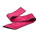 Satin Blindfold Soft Eye Mask Band Blinder Comfortable Sleep Masks (Black+Red)