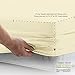 California Design Den 400 Thread Count 100% Cotton 1 Fitted Sheet Only, Vanilla Yellow Queen Fitted Sheet, Long - Staple Combed Pure Natural Cotton Sheet, Soft & Silky Sateen Weave