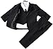 Black n Bianco Boys Suit with Tie for Toddlers and Infants. (X-Large 18-24 Months, Black)