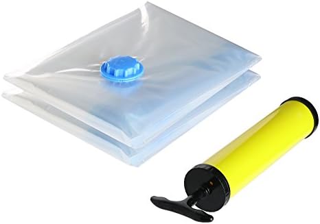 Aynoo SpaceSaver Premium Jumbo Vacuum Storage Bags (80% More Storage Than Leading Brands) Free Hand Pump For Travel (80x120cm 2Pack)