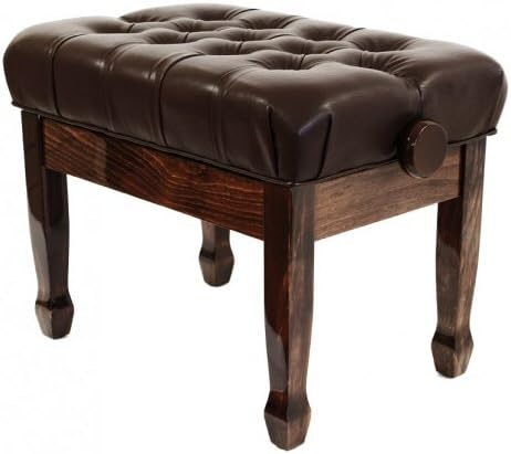 Cadenza Adjustable Cushioned Deluxe Piano Stool (Polished Walnut) FS506PW