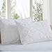 Vaulia Lightweight Microfiber Decorative Pillow Shams, Pinch Pleat Design Standard Size (20x26), White Color 2-Pack