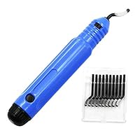 strylin DIY Edge Cutter Deburring Tool Kit Deburring Handle with 10Pcs Deburring Cutter Head for Copper Tube Reamer Tool Parts Trimming Knife Burr Scraper