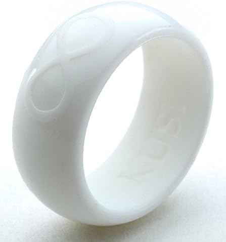 KUSI Infinity Men's Silicone Wedding Ring - White
