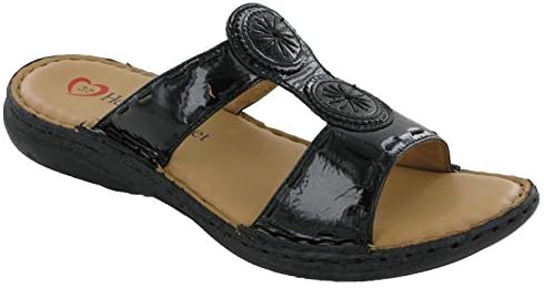 Heavenly Feet Gina Ladies Sandals Slip On Cushioned Comfort Open Toe Shoes UK4-8