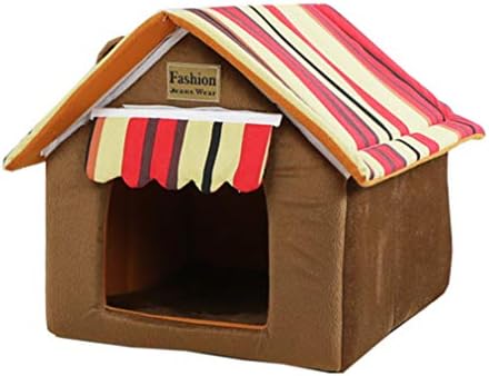 犬用 猫用 小型犬 ペット用 ネコハウス オールシーズン ペットハウス ペットベッド 犬 猫 ハウス ブラウン ドーム 室内 おしゃれ かわいい 通年 夏 冬レッド ブルー イヌ M ネコ 動物 ドッグハウス B07xdwt4q4 1 6円