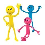 Bendable Smiler - Bendy Smiley Man - In Blue, Pink or Yellow (Random Selection) by Tobar
