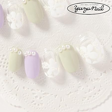 Amazon ゆずネイル ネイルチップ グリーン系 パープル系 クリア系 花 春 夏 秋 ハイファ お姉ギャル デート ドレス 結婚式 お呼ばれ ゲスト C R C ゆずネイル ネイルチップ 通販