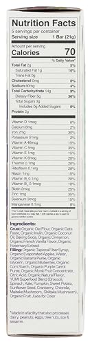 YUMI, BARS TODDLER BLUEBERRY PURPLE CARROT ORGANIC, 3.7 OUNCE
