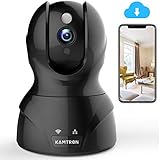 Wireless Security Camera with Two-way Audio - KAMTRON 1080P HD WiFi Security Surveillance IP Camera Home Baby Monitor with Motion Detection Night Vision, Black
