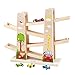 WOOKA Wooden Race Track Car Ramp Racer with 4 Mini Cars First Wood Toy for Toddlers, 1 2 Years Old Boys and Girls