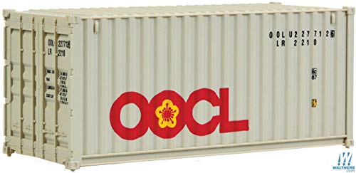 SceneMaster OOCL 20' Rib Side Shipping Container - HO Scale