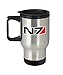 Mass Effect N7 Coffee Mug Cup (Travel) 14-ounce Mass Effect Video Game N7 Vocational Code Systems Alliance Military Gift Merch Accessories Pin Poster Shir