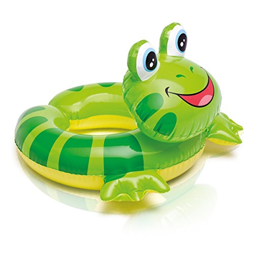 Intex, 43234-2327 3 Pack 59220EP - Animal Head Split Ring Pool Floats Bundle Includes Frog, Duck, Penguin, Giraffe, Frog, Penguin (Style May Vary)