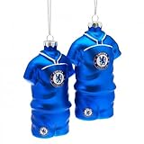 Official Chelsea F.C 2 Pack of Christmas Shirt and Short Baubles Ornaments