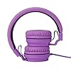 Rockpapa-952-Stereo-Foldable-Headphones-On-Ear-Adjustable-Headband-with-Microphone-for-Kids-Childrens-Adults-Tablet-Computer-Mobile-CDDVD-MP34-Black-Purple Rockpapa Kids Headphones, 952 Childrens Headphones, Wired Headphones with Microphone, Foldable, Stereo Sound, 3.5mm Jack…