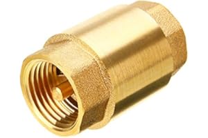 BE-TOOL Brass Spring Check Valve 1 1/4" 39mm One Way Non-Return Valve for Water, Oil, Steam and Other Media, DN32 (Pack of 1)
