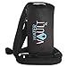 WaterVault Neoprene Bottle Holder, Adjustable Detachable Strap, Shoulder Sling & Hand Carrier - Black XL