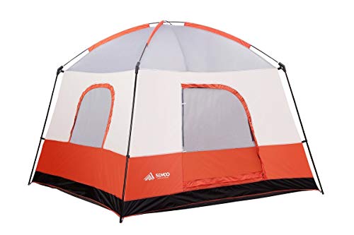 SEMOO Waterproof 4-5 Person 2 Doors 3 Season Family Cabin Tent for Camping with Carry Bag, 2000mm