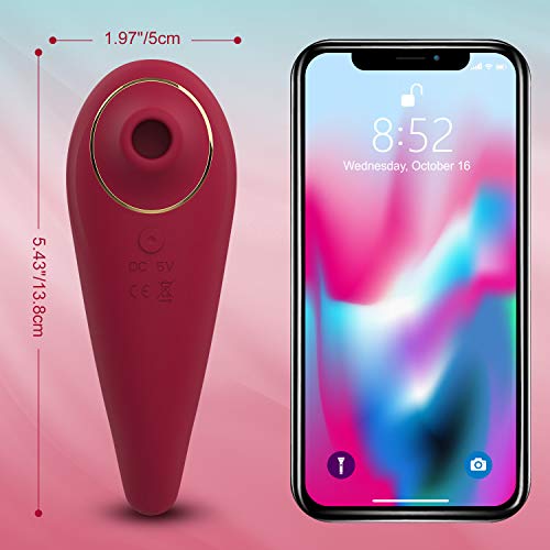 UTIMI Clitoral Sucking Vibrator Rechargeable Clitoris Stimulator Clitoris Massager with Powerful Motor Adult Sex Toys for Woman, Red