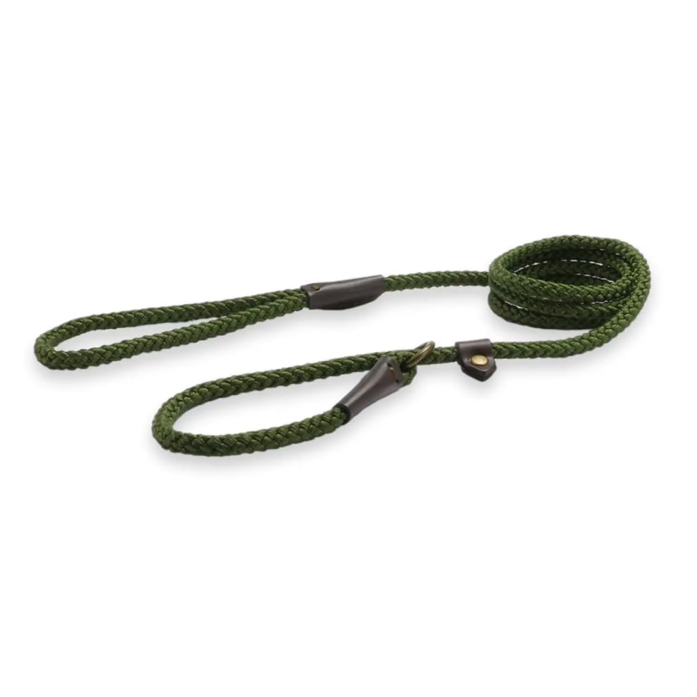 Ancol Heritage Nylon Rope Slip Lead, 1.5 m Length x 8 mm Width, Green โ image 1