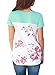 HOTAPEI Women Summer Casual Floral Print Short Sleeve Criss Cross Shirts Blouse Tops Pink Large