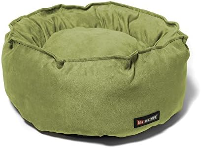 Big Shrimpy Catalina Cat or Smkall Dog Bed, Leaf Faux Suede