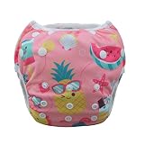 Babygoal Baby Swim Underwear for Swim Lesson, Reuseable Washable Adjustable Swiming Diapers,Baby Girl swim Diaper,Best Gift for BabySWD39
