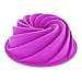 Elbee Holiday Premium Silicone Spiral 6-Cup Cake Pan - Turn Your Ordinary Cake into Culinary Art