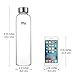 HACI Color 18.5 oz Glass Water Bottle - Eco-Friendly Shatter Resistant Borosilicate Glass Bottle, BPA, PVC and Lead Free, Portable with Nylon Sleeve