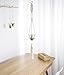 Mkono Himmeli Air Plant Holder with Chain and Macrame Hanger Mobiles Decor