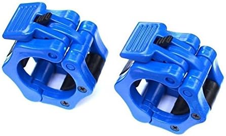 BestOpps Weightlifting 50mm Barbell Clamp Collar, Quick Release Pair of Locking 1"/2" Olympic Dumbbell Bar Lock Clips, Great for Training