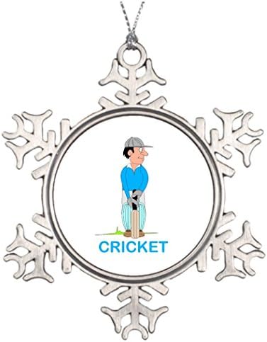 Unique fly Personalized Family Christmas Snowflake Ornaments Game Of Cricket Blank