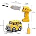 FunLittleToy Take Apart Toy with Drill Tool, DIY School Bus, Stem Learning Toys for Kids, Construction Toy for Boys and Girls